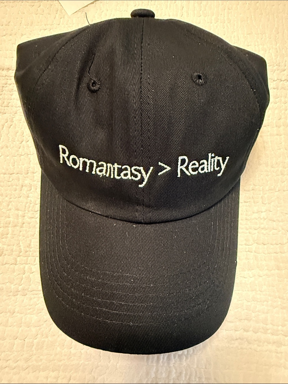 Allurial 'Romantasy > Reality' Embroidered Baseball Cap
